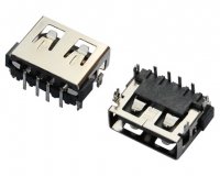 USB AF 短体 L=10.0 90°DIP 四脚鱼叉 反向型