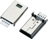 杭州MINI USB 5M B TYPE SMT 前五后五 有柱