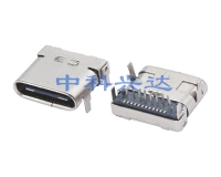 杭州TYPE C F前插后贴脚长1.6双铁壳 L=8.6MM
